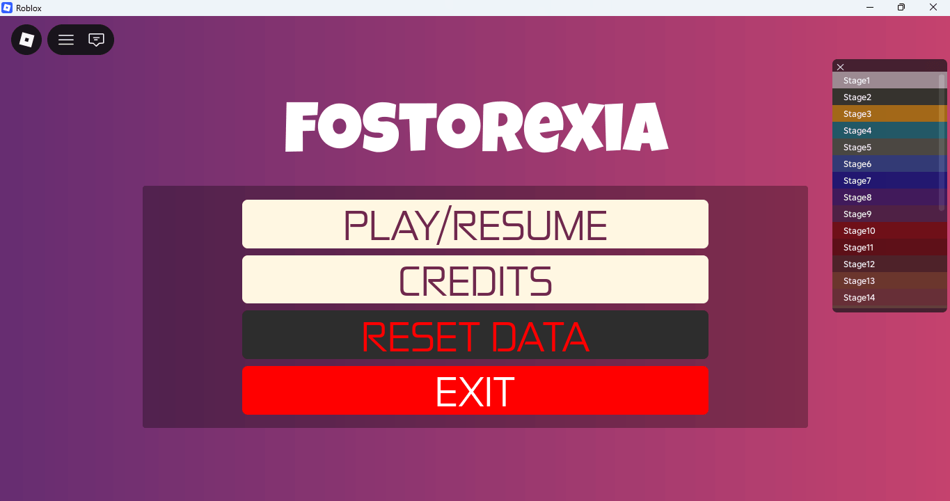 FOSTOREXIA title screen