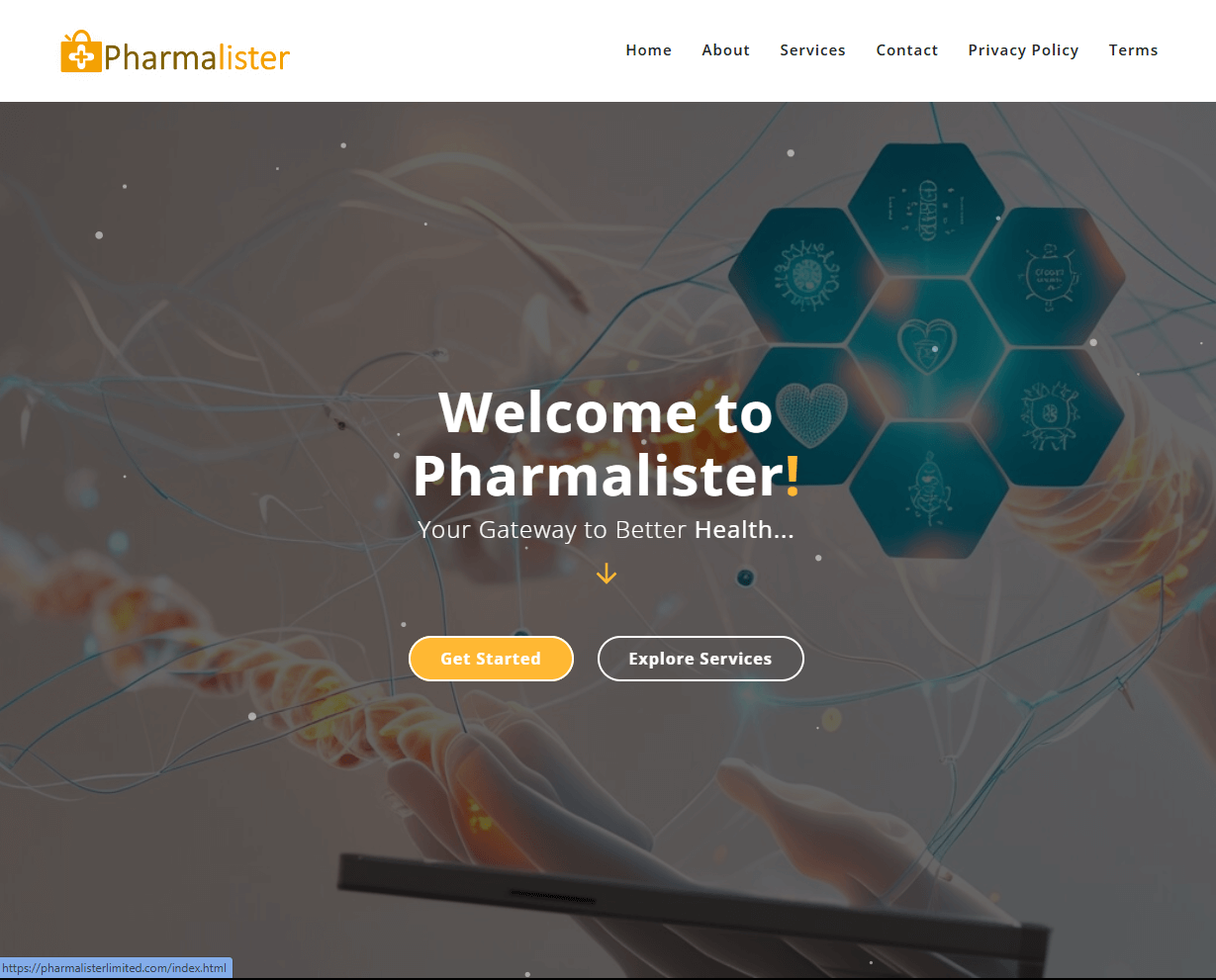 Pharmalister web platform