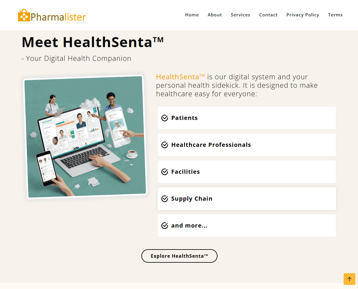 Pharmalister interface