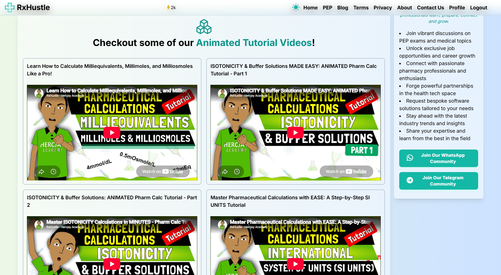 Video lessons library